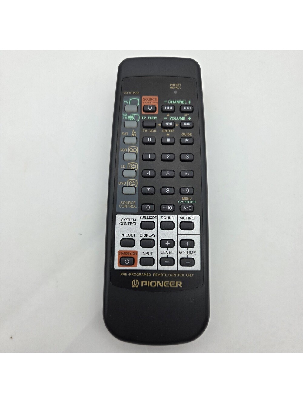 Genuine Pioneer CU-HTV001 Remote Control For HTV-1 Home Theater System - Tested